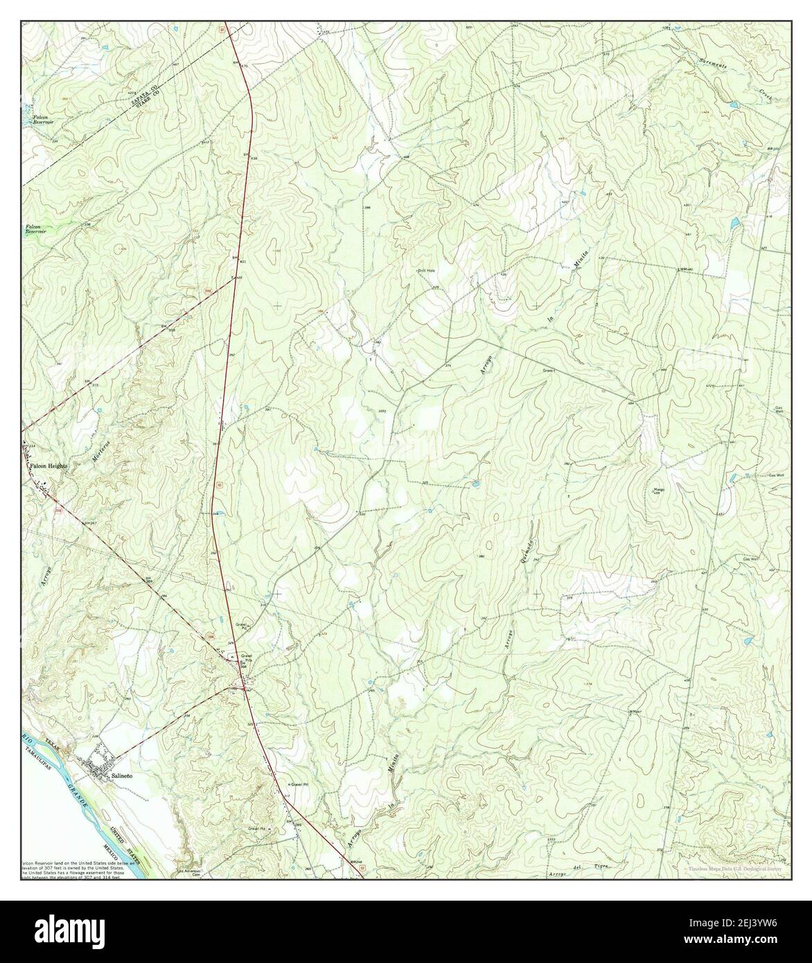 Salineno, Texas, map 1965, 124000, United States of America by Timeless Maps, data U.S