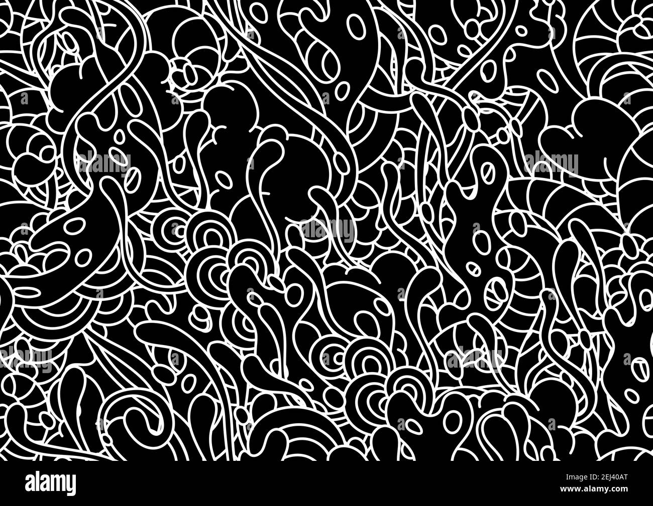 Seamless pattern with slime and tentacles. Stock Vector