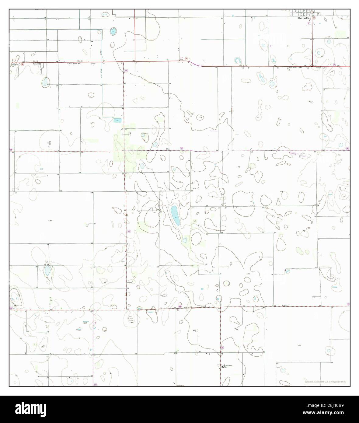 San Perlita South, Texas, map 1956, 124000, United States of America by Timeless Maps, data U.S