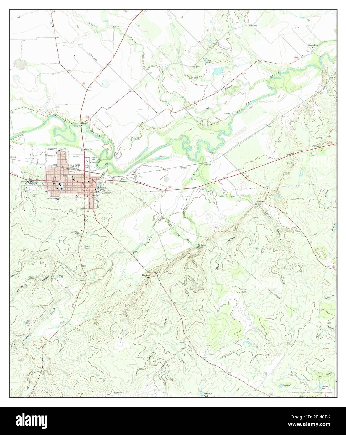 San Saba, Texas, map 1959, 124000, United States of America by