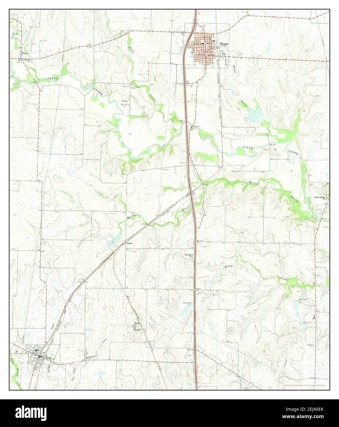 Catalog Sanger Public Library - Sanger Texas Map 1960 124000 United States Of America By Timeless Maps Data Us Geological Survey 2EJ40EK