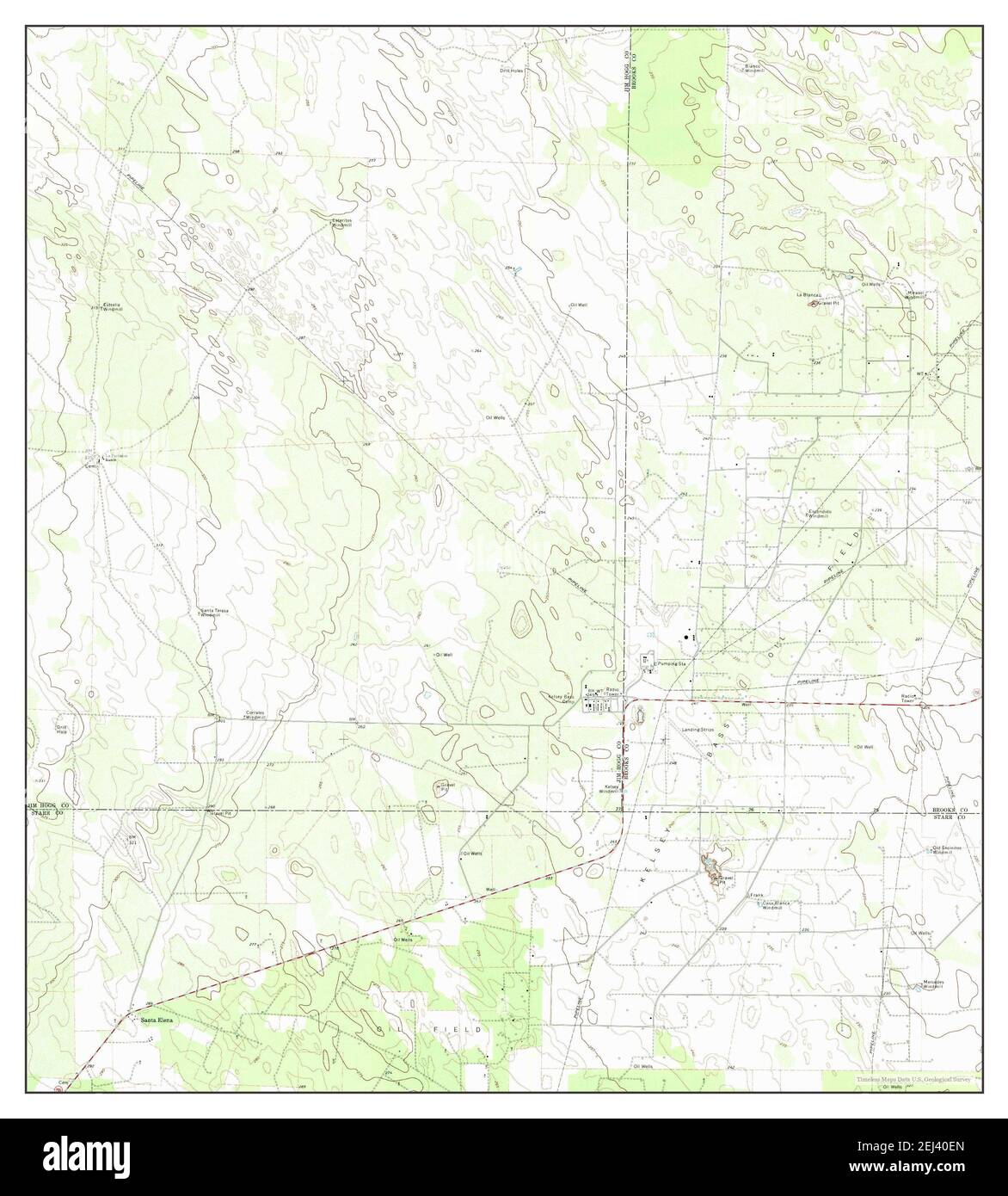 Santa Elena, Texas, map 1972, 124000, United States of America by