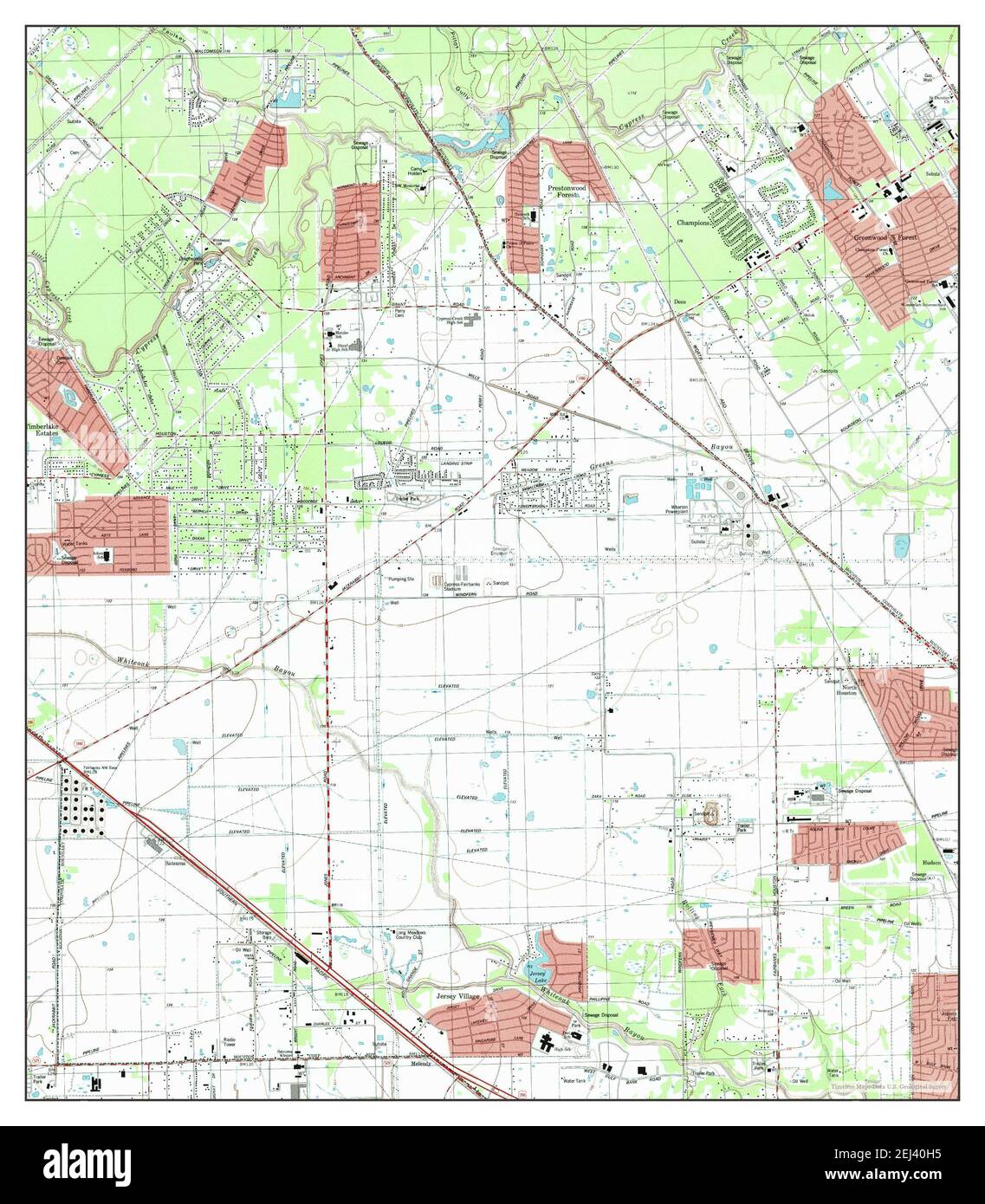 Satsuma, Texas, map 1982, 124000, United States of America by Timeless