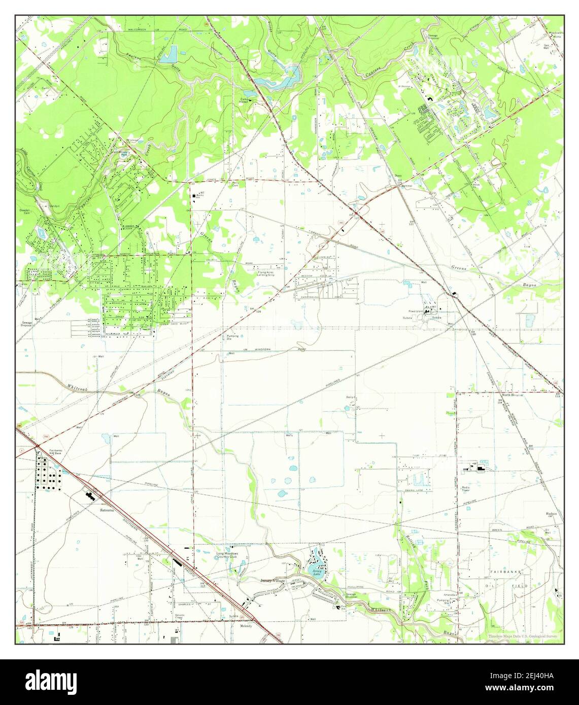 Satsuma, Texas, map 1970, 124000, United States of America by Timeless