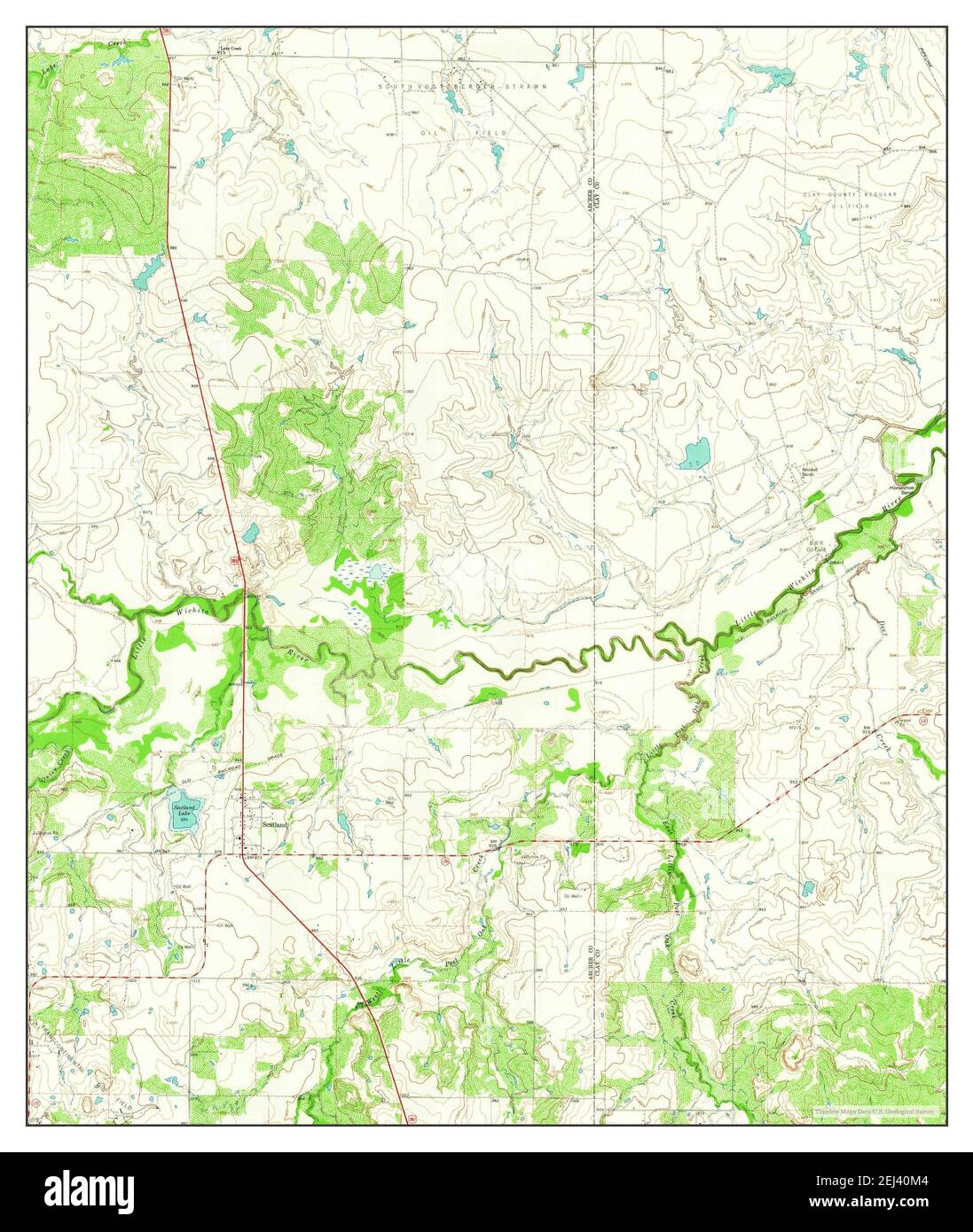 Scotland, Texas, map 1963, 124000, United States of America by