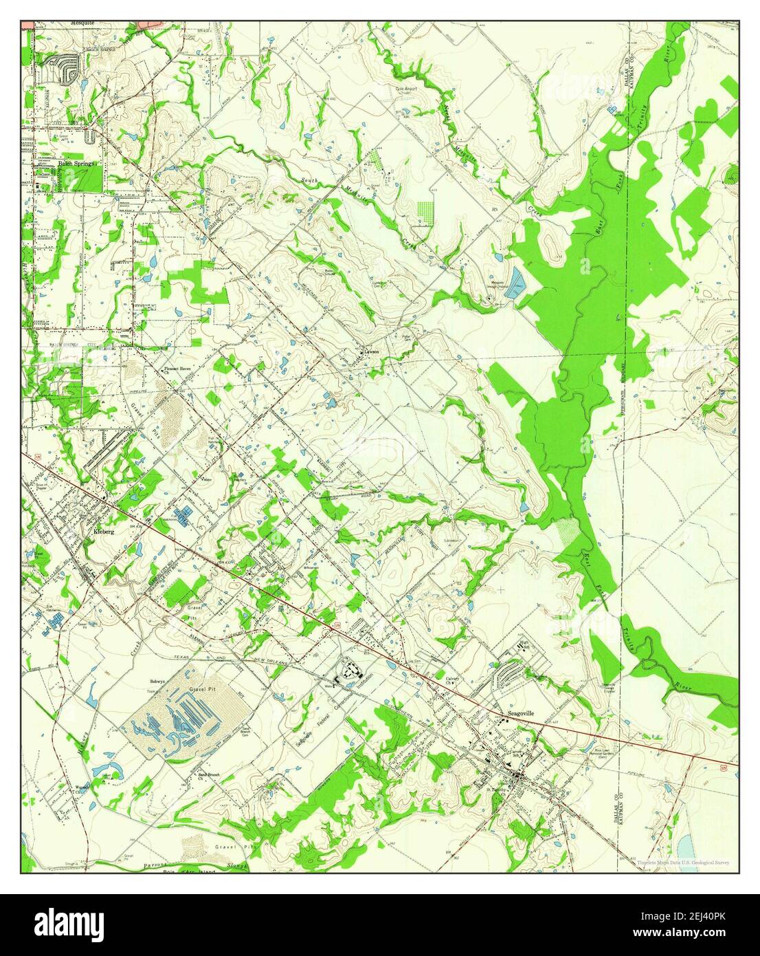 Seagoville, Texas, map 1959, 124000, United States of America by Timeless Maps, data U.S