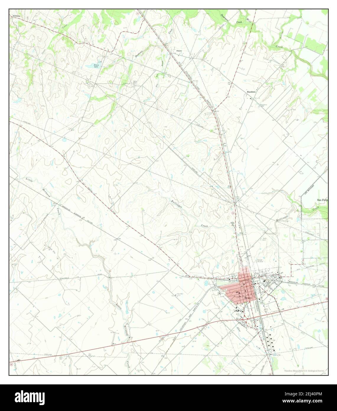 Sealy, Texas, map 1960, 124000, United States of America by Timeless Maps, data U.S. Geological