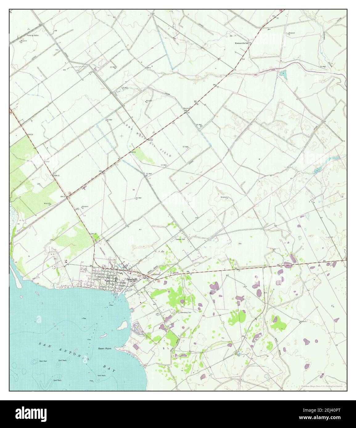 Seadrift, Texas, map 1952, 124000, United States of America by