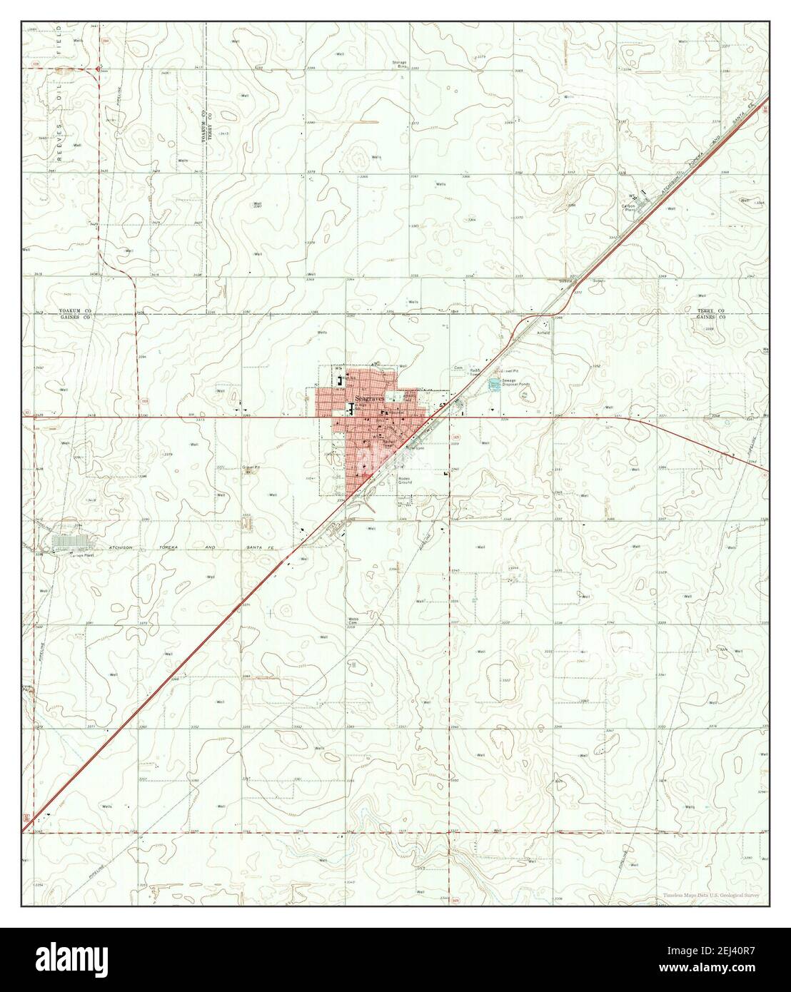 Seagraves, Texas, map 1970, 124000, United States of America by