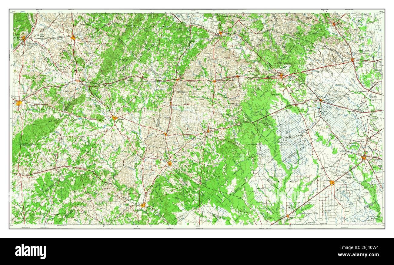 Seguin, Texas, map 1953, 1:250000, United States of America by Timeless ...