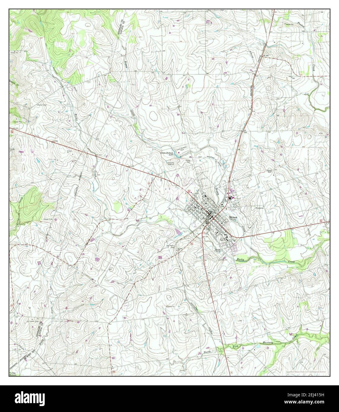 Shiner, Texas, map 1965, 124000, United States of America by Timeless Maps, data U.S