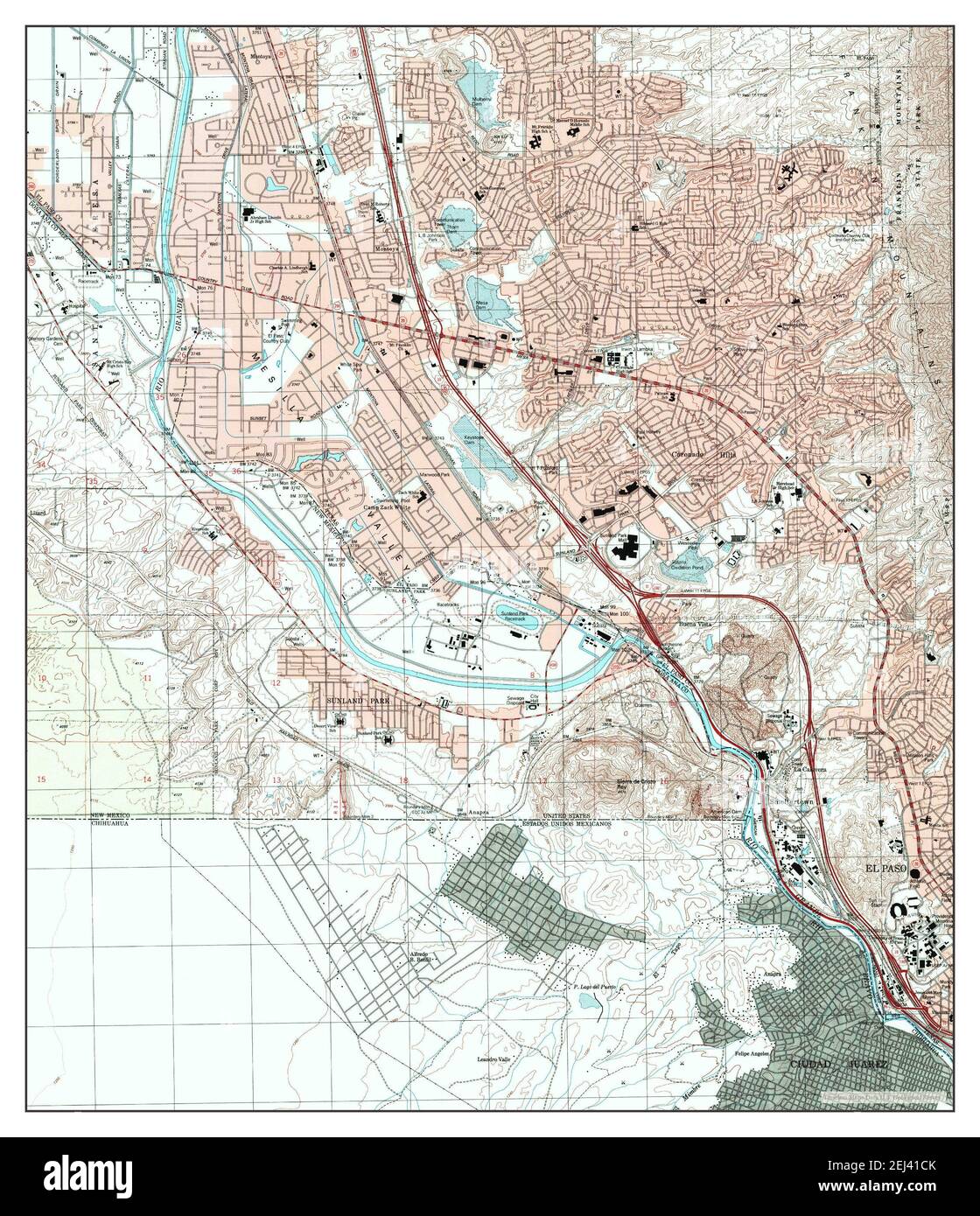 Smeltertown, Texas, map 1996, 124000, United States of America by