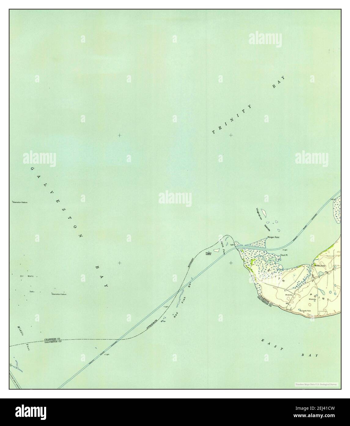 Smith Point, Texas, map 1943, 124000, United States of America by