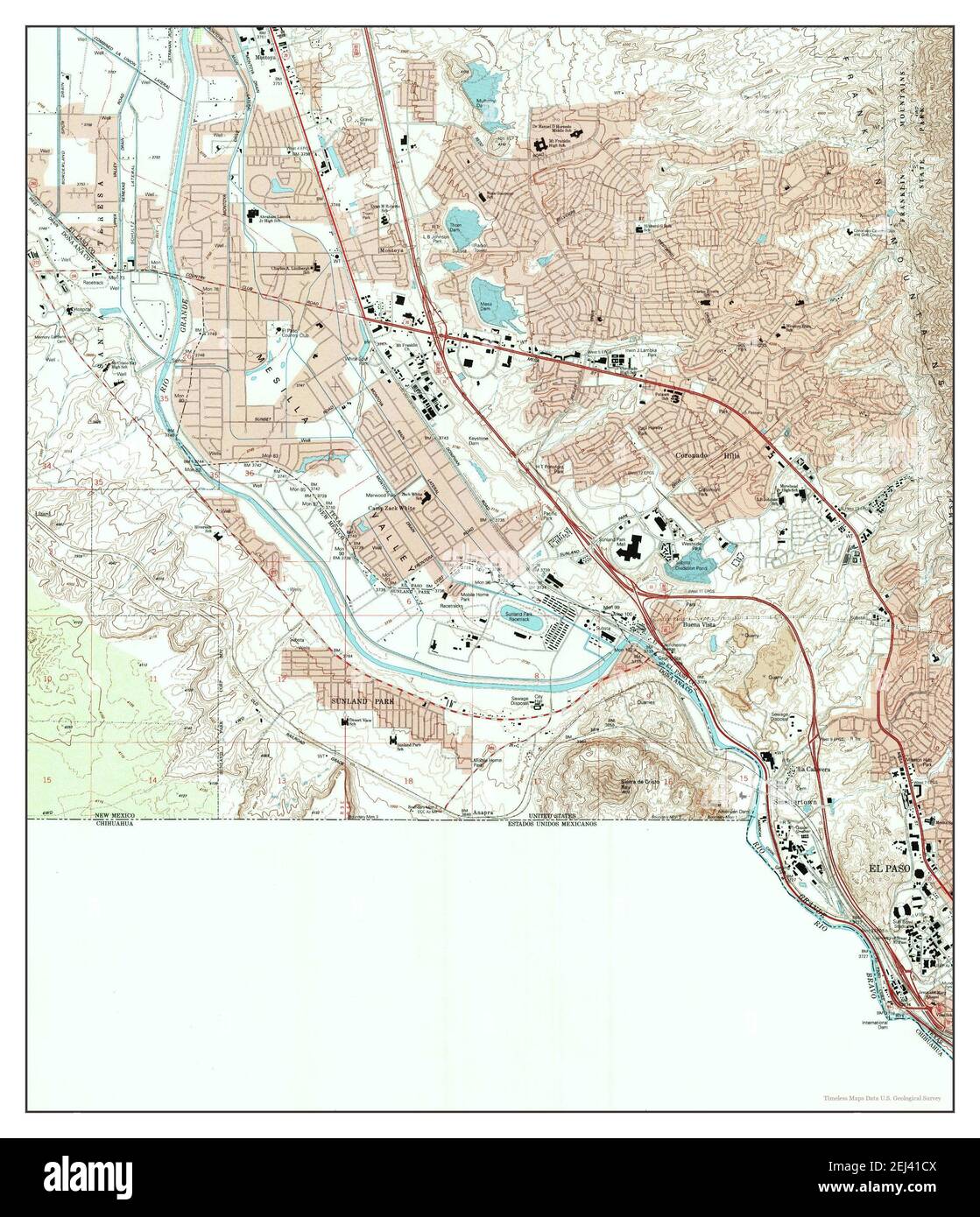 Smeltertown, Texas, map 1994, 124000, United States of America by