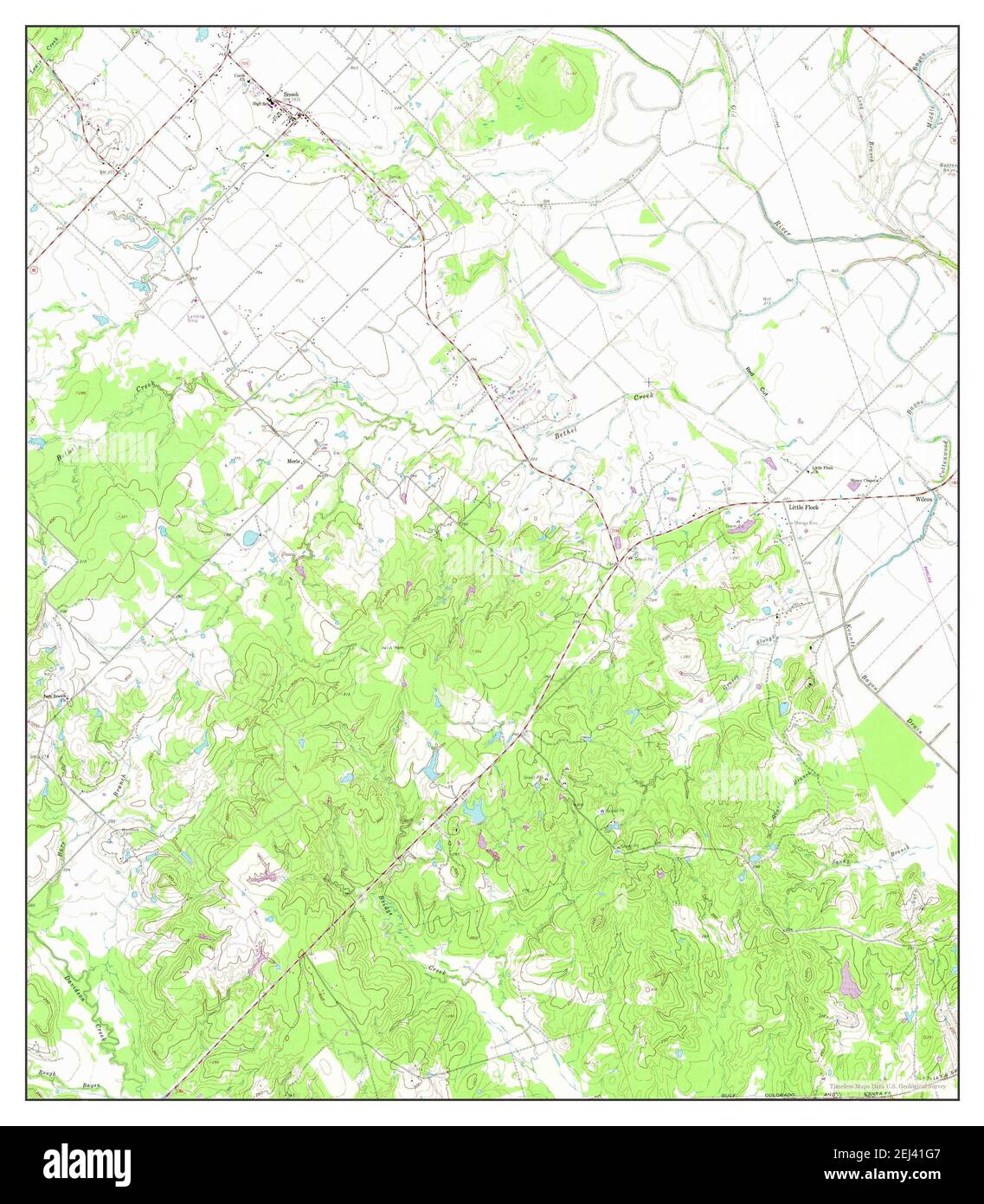 Snook, Texas, map 1960, 124000, United States of America by Timeless