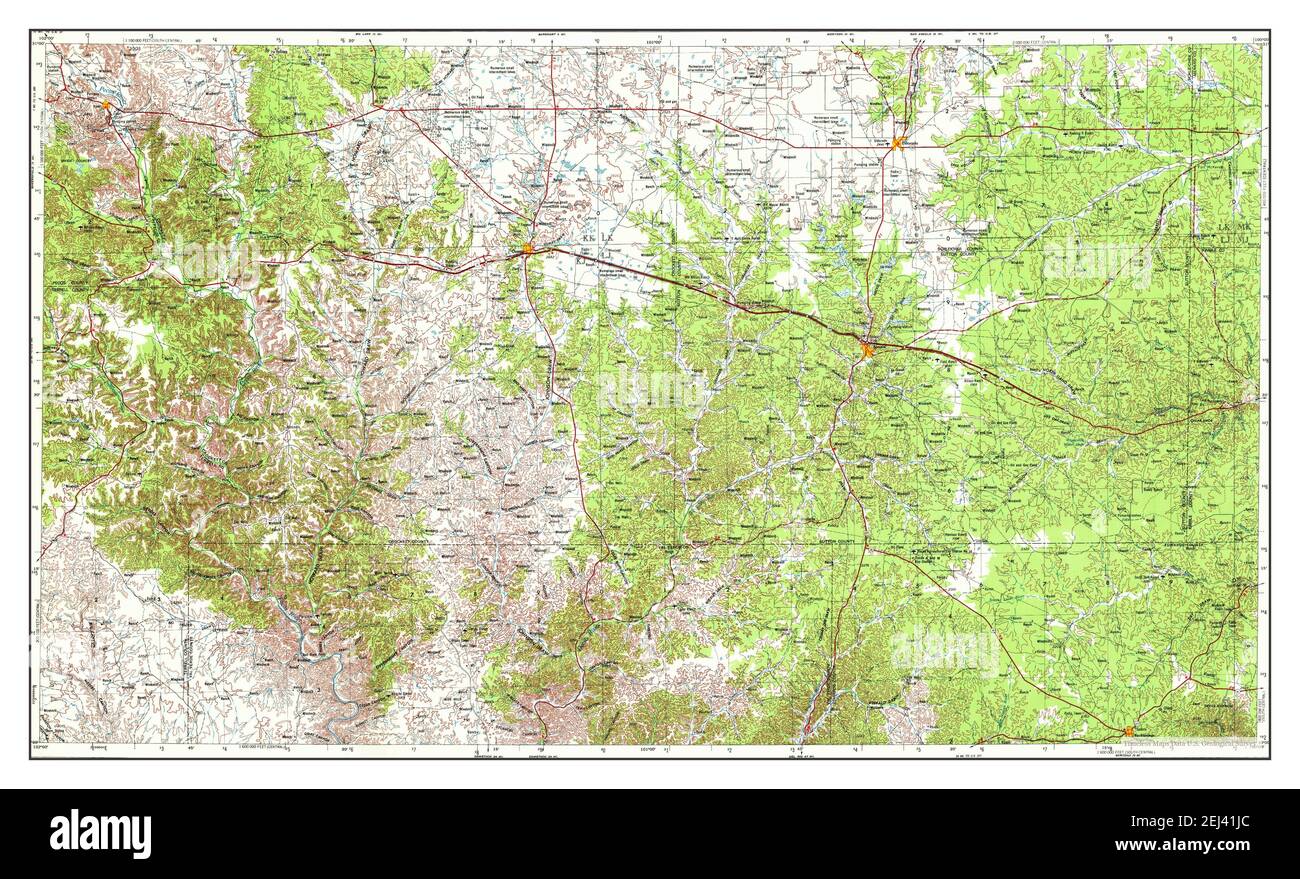 Sonora, Texas, map 1954, 1250000, United States of America by Timeless