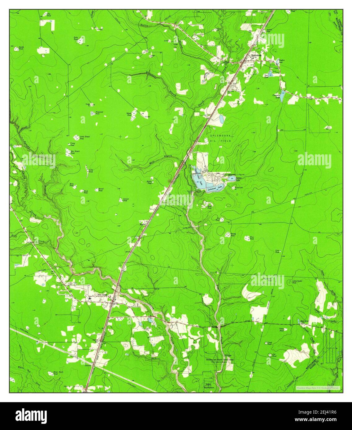 Splendora, Texas, map 1959, 124000, United States of America by