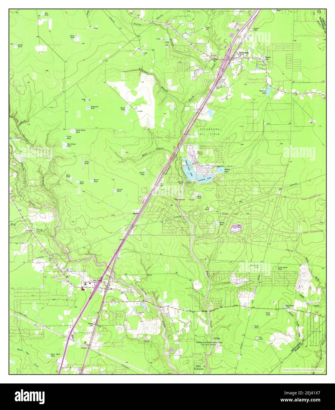 Splendora, Texas, map 1959, 124000, United States of America by