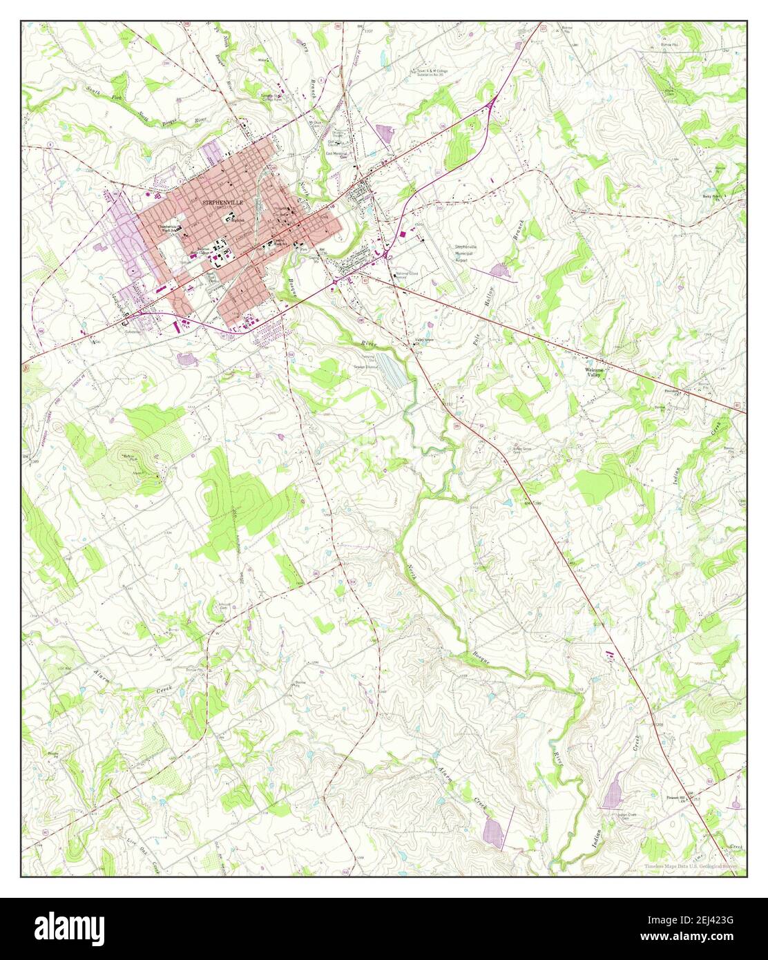 Stephenville texas map hires stock photography and images Alamy
