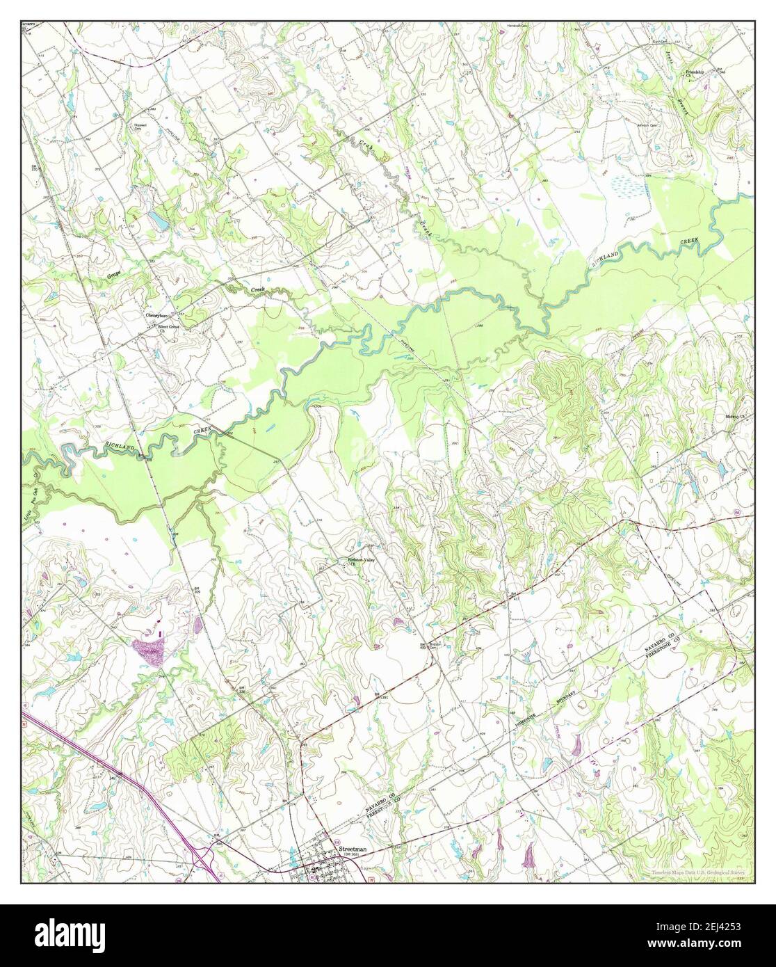 Streetman, Texas, map 1960, 124000, United States of America by