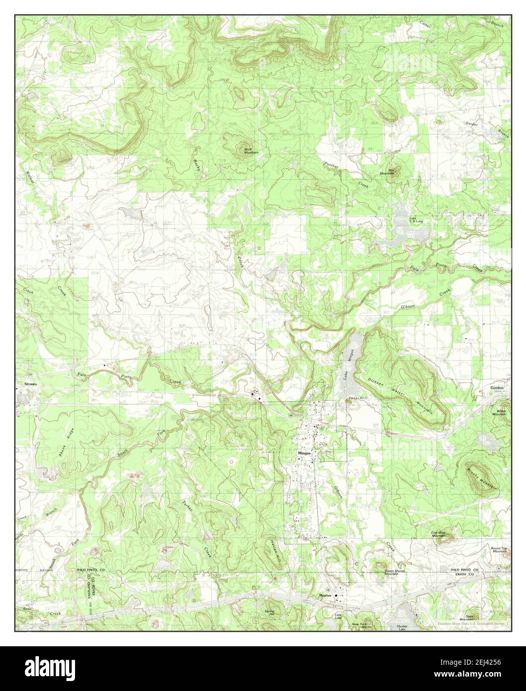 Strawn East, Texas, map 1984, 124000, United States of America by