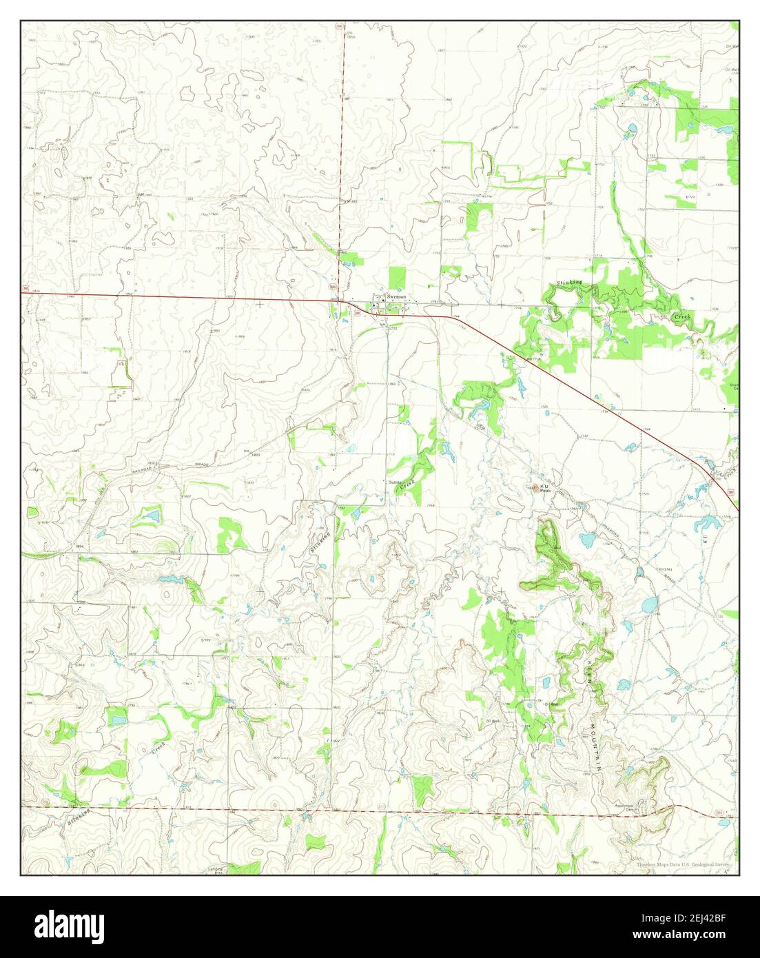Swenson, Texas, map 1968, 1:24000, United States of America by Timeless Maps, data U.S. Geological Survey Stock Photo