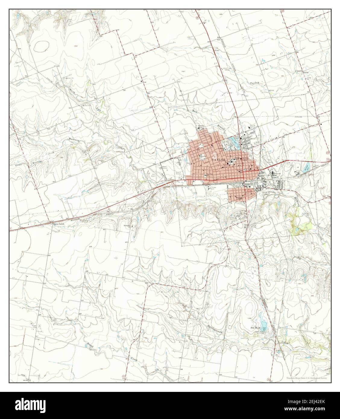 Taylor, Texas, map 1964, 124000, United States of America by Timeless Maps, data U.S