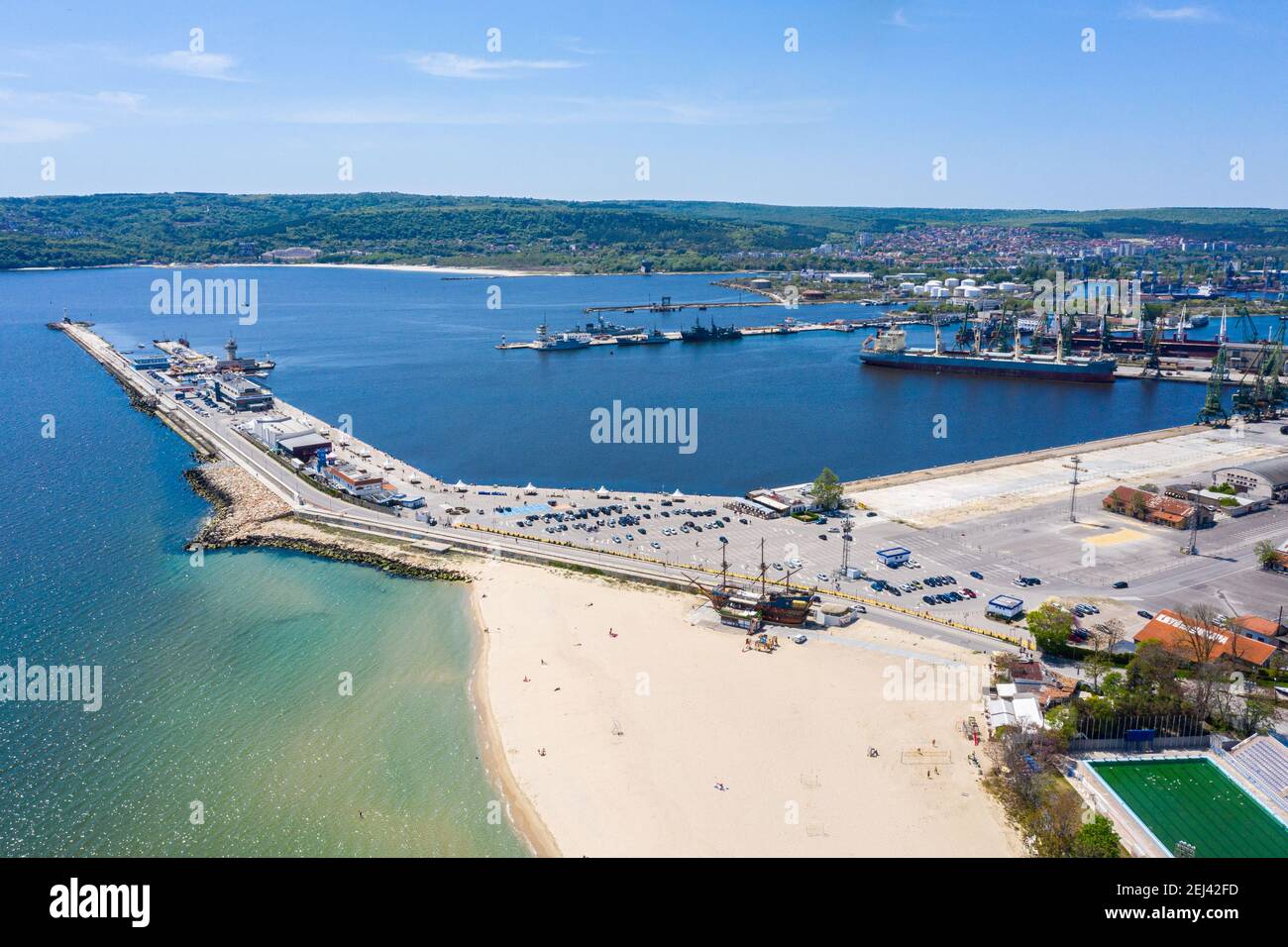 Aerial view of the port of Varna in Bulgaria Stock Photo - Alamy