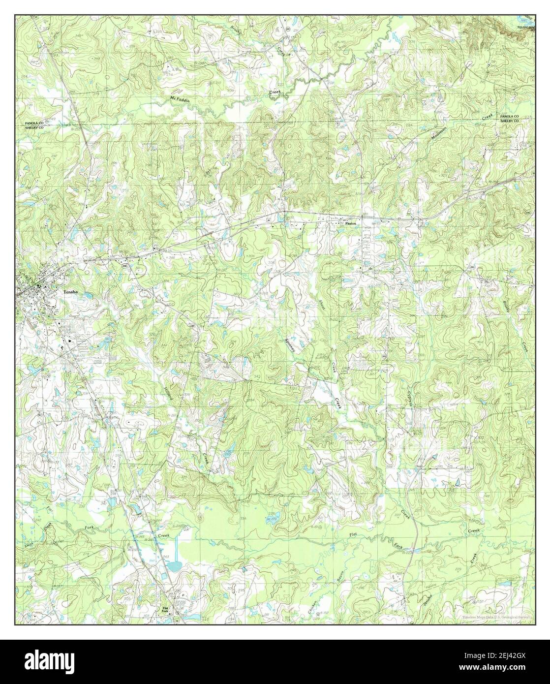 Tenaha East, Texas, map 1984, 124000, United States of America by