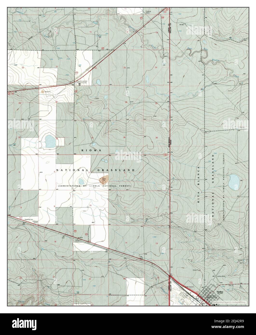 Texline North, Texas, map 1998, 124000, United States of America by