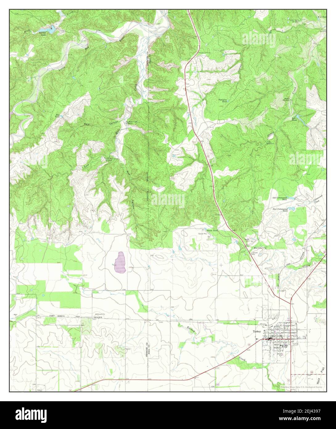 Turkey, Texas, map 1967, 1:24000, United States of America by Timeless Maps, data U.S 