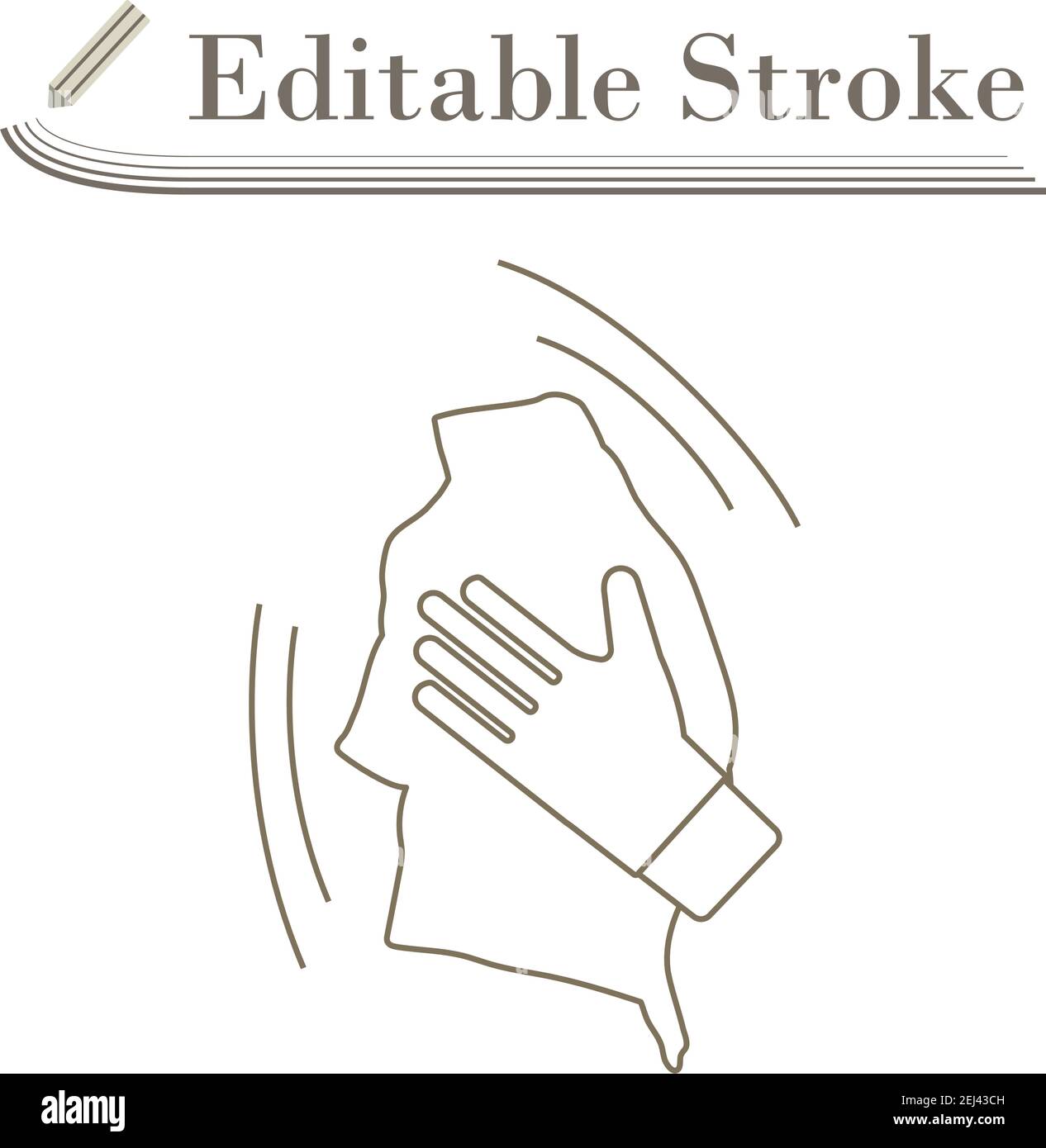 Wet Cleaning Icon. Editable Stroke Simple Design. Vector Illustration. Stock Vector