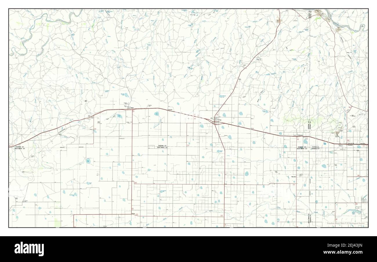 Vega, Texas, map 1985, 1100000, United States of America by Timeless