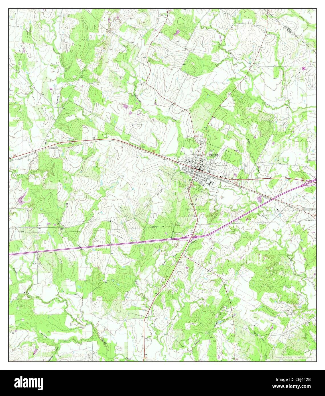 Waelder, Texas, map 1964, 124000, United States of America by Timeless Maps, data U.S