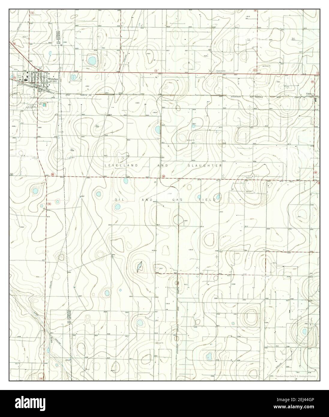 Whiteface, Texas, map 1965, 1:24000, United States of America by Timeless Maps, data U.S. Geological Survey Stock Photo