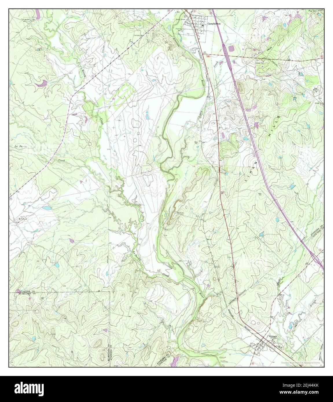 Whitsett, Texas, map 1965, 124000, United States of America by