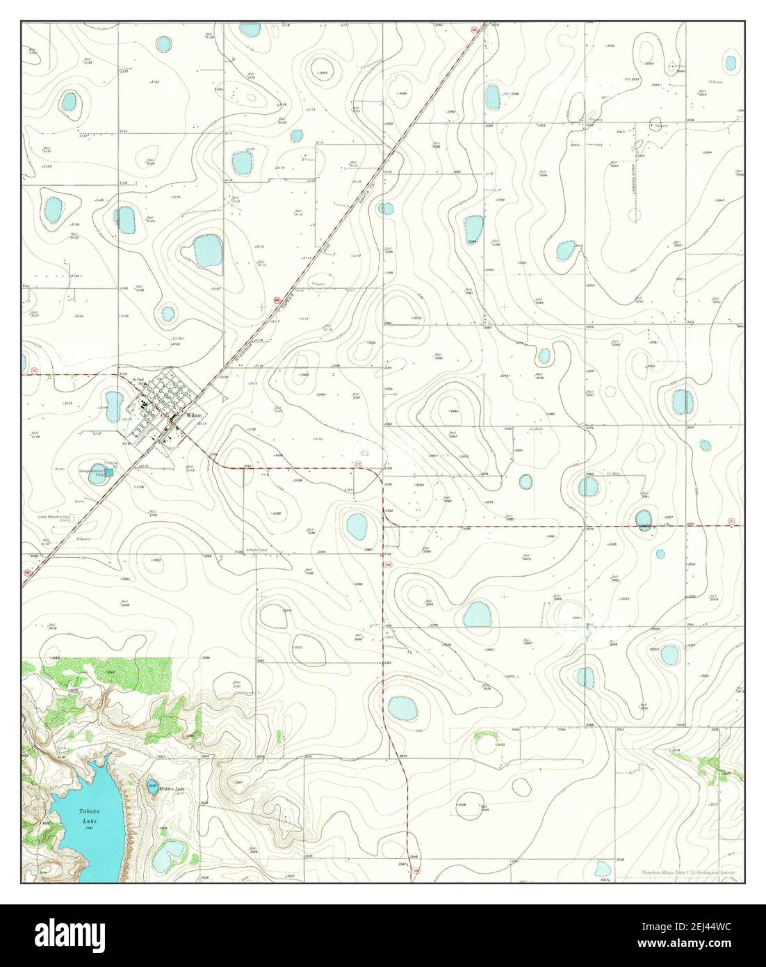 Wilson, Texas, map 1965, 124000, United States of America by Timeless