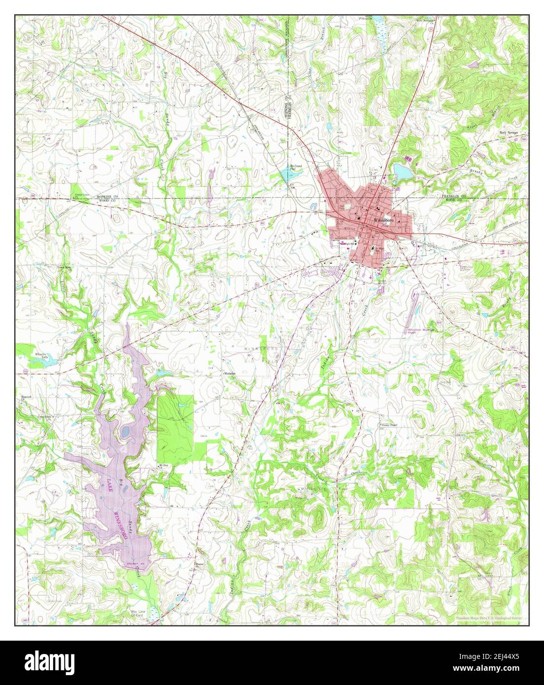 Winnsboro, Texas, map 1960, 124000, United States of America by