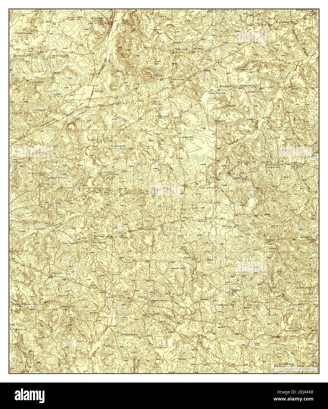 Winona, Texas, map 1938, 148000, United States of America by Timeless