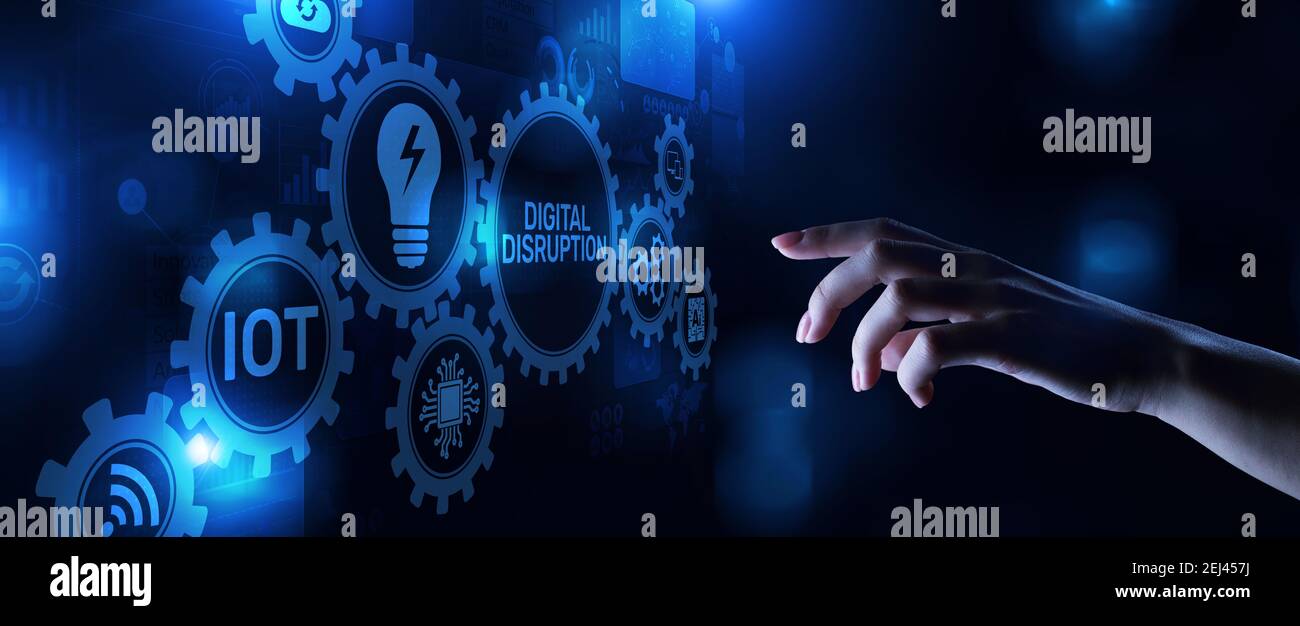 Digital disruption transformation digitalization innovation technology business concept. Stock Photo