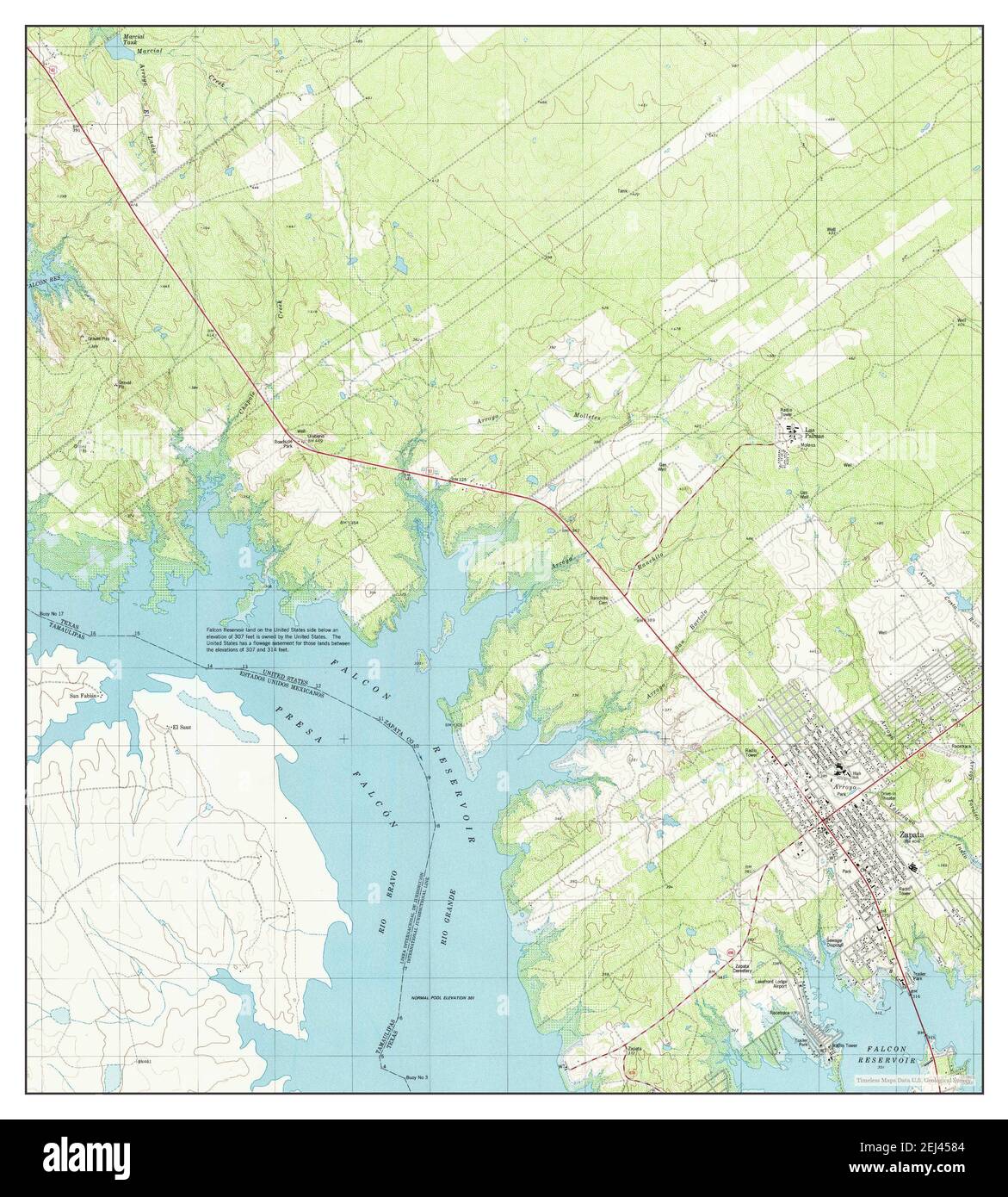 Zapata, Texas, map 1979, 124000, United States of America by Timeless