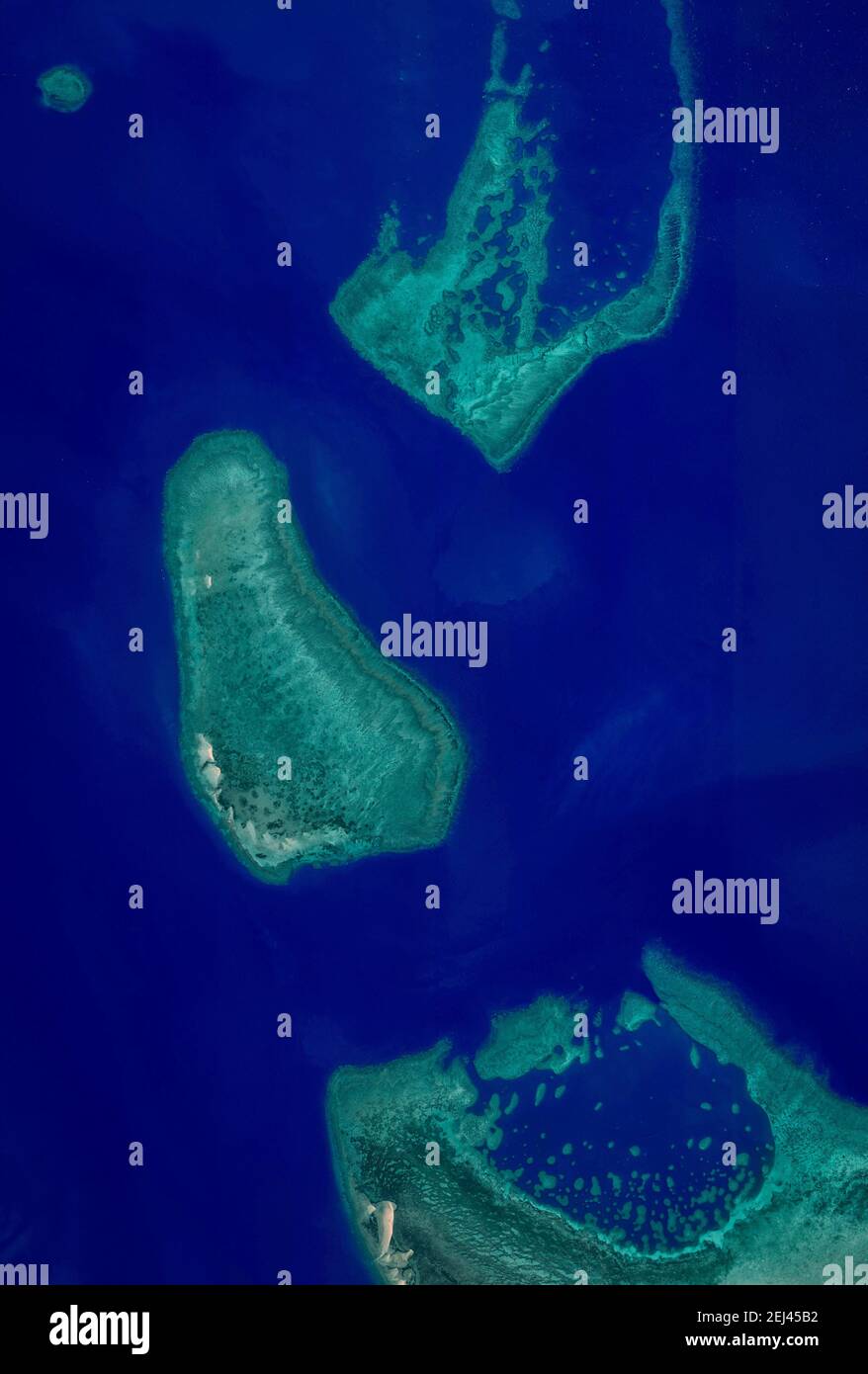 Satellite view of the islands north of Oceania. Nature aerial view. Element of this image is furnished by Nasa Stock Photo - Alamy
