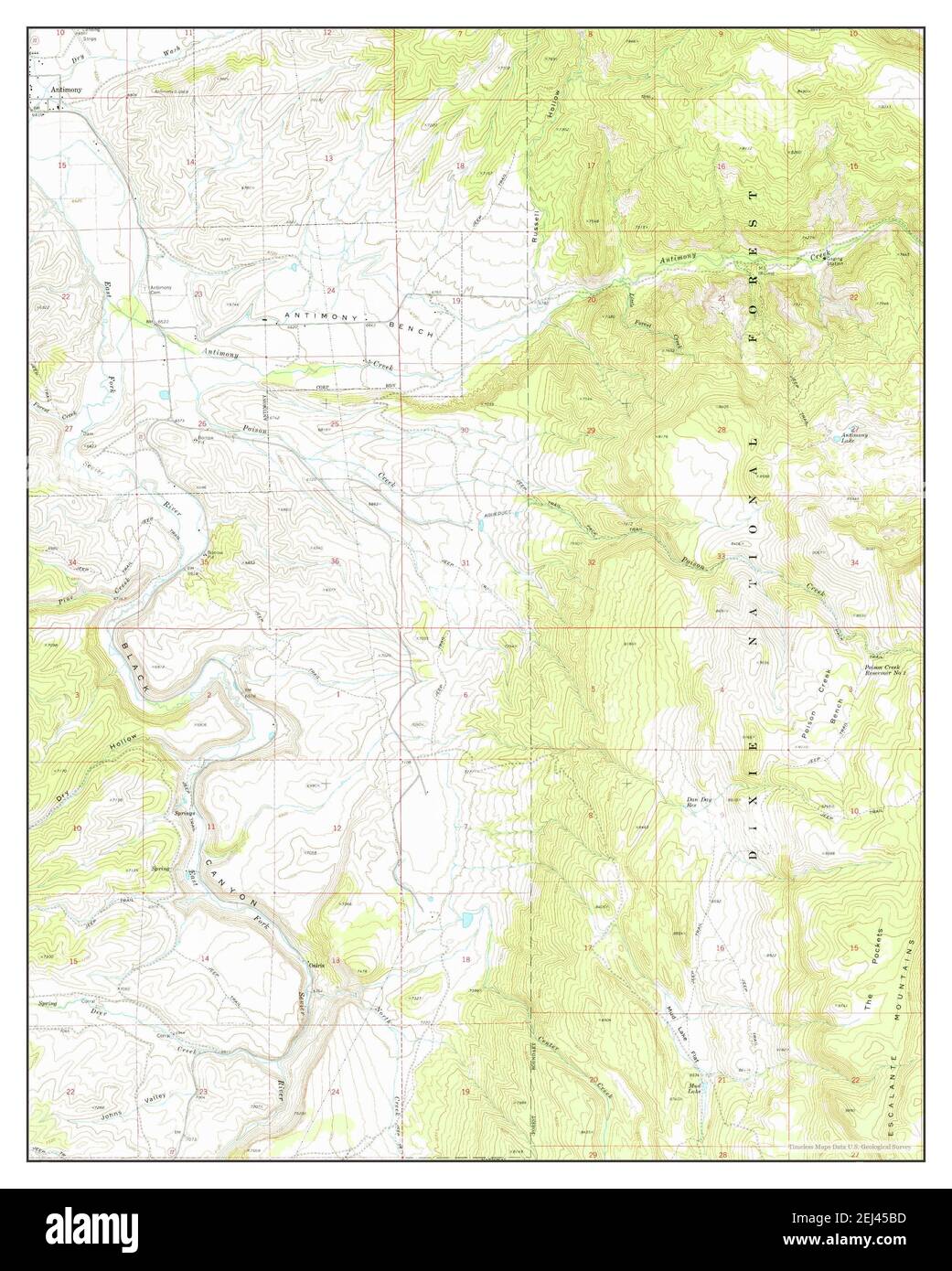 Antimony utah map Cut Out Stock Images & Pictures Alamy