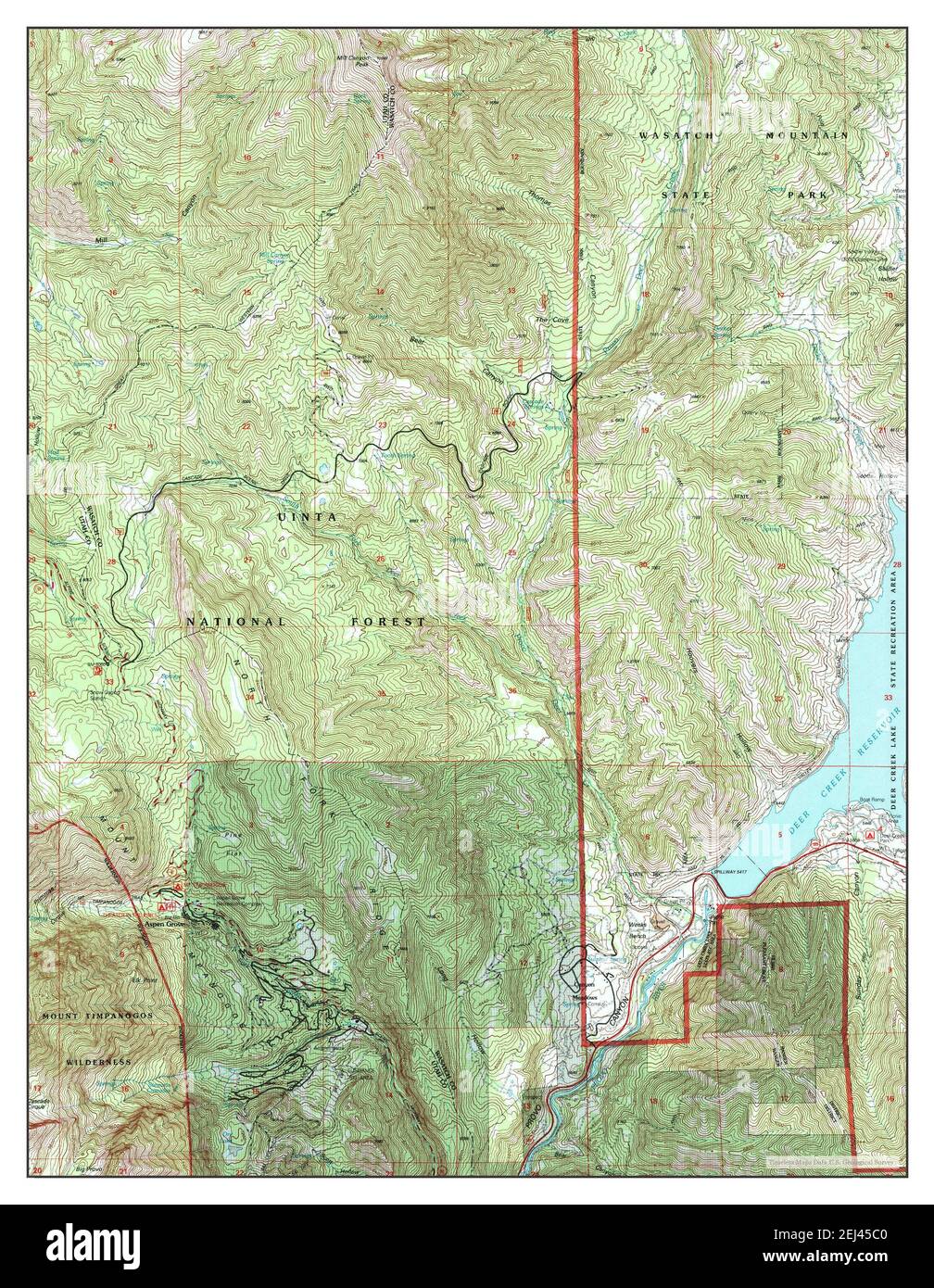 Aspen Grove, Utah, map 1998, 1:24000, United States of America by Timeless Maps, data U.S. Geological Survey Stock Photo