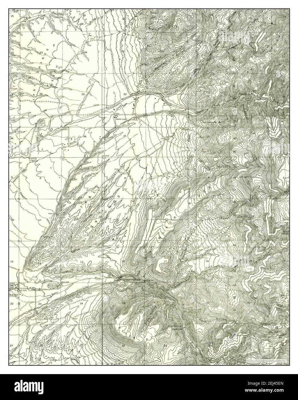 Beaver SE, Utah, map 1954, 124000, United States of America by