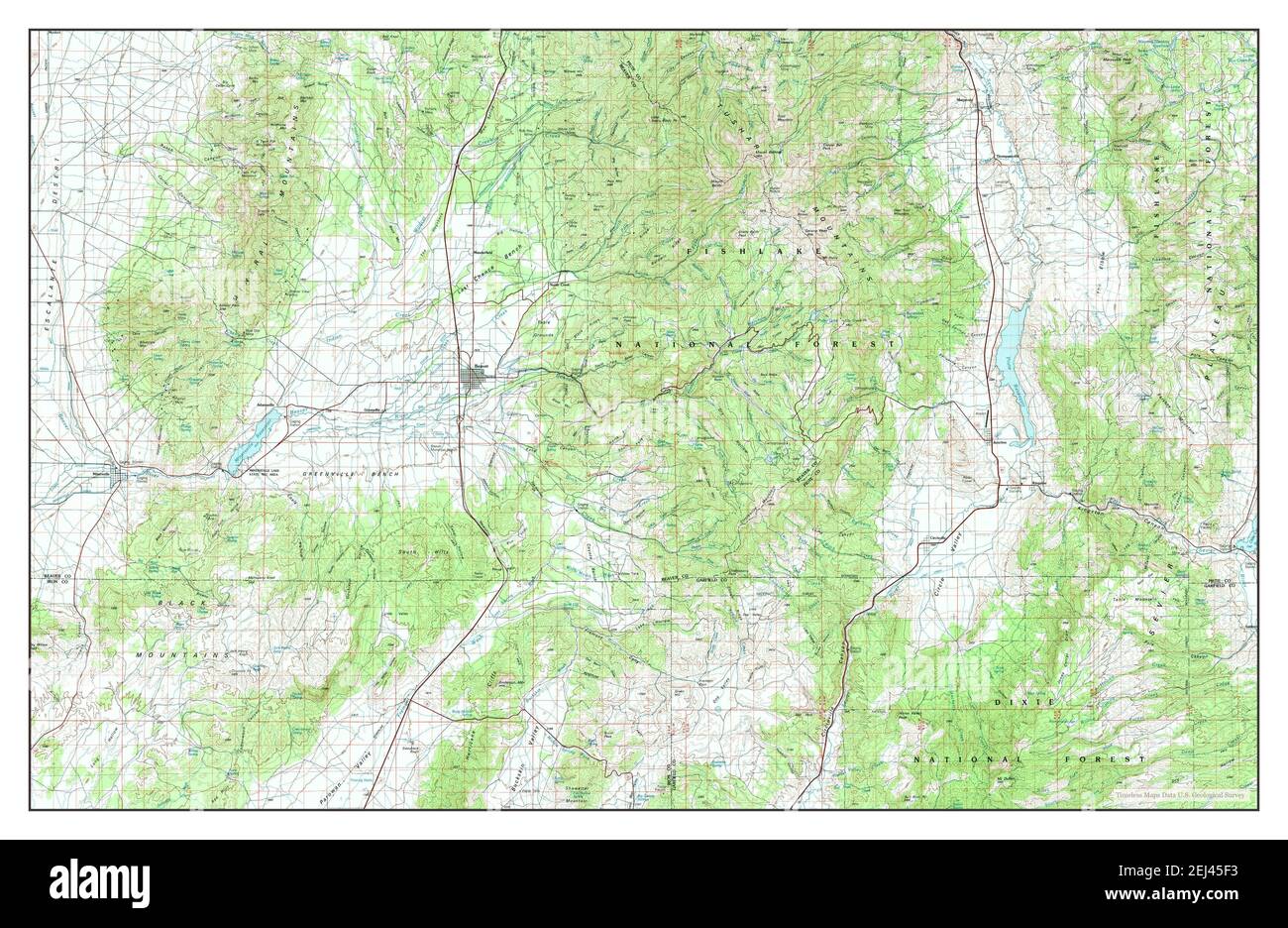 Beaver, Utah, map 1980, 1100000, United States of America by Timeless