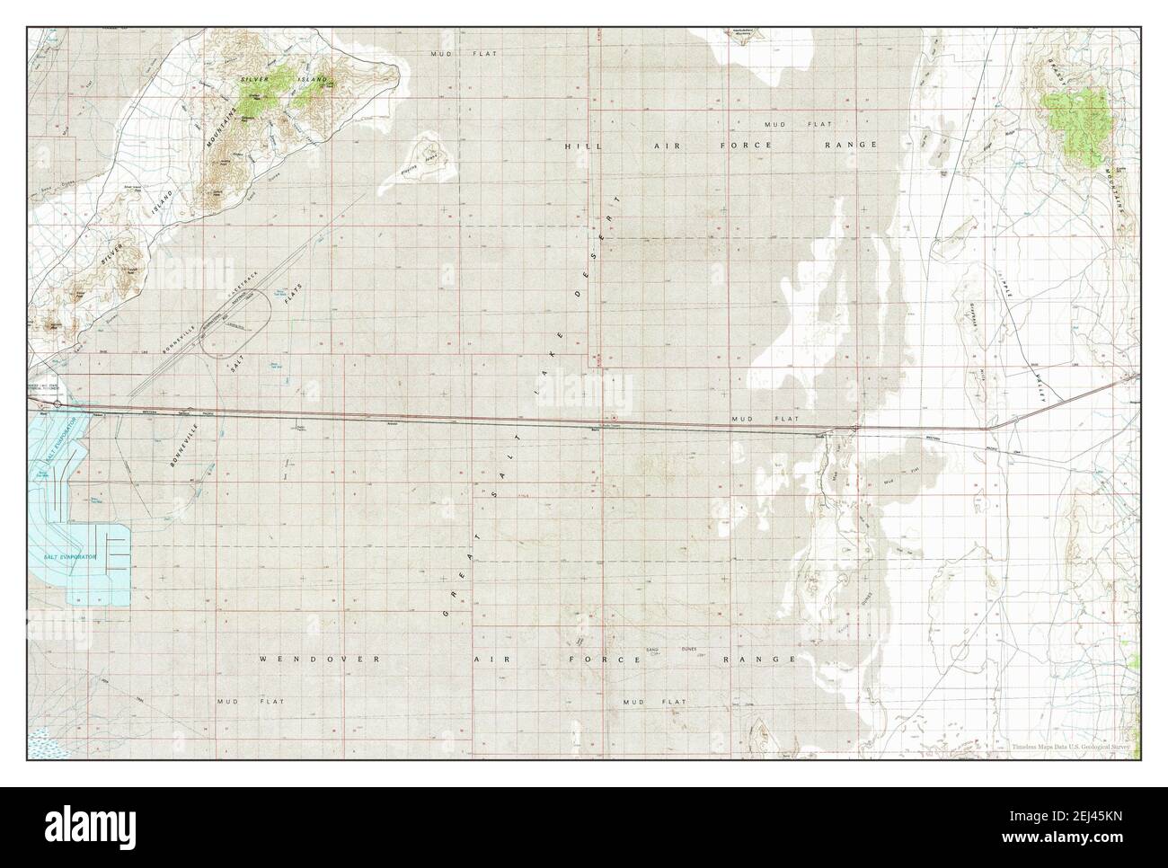 Bonneville Salt Flats Utah map - Bonneville Salt Flats Utah Map 1979 1100000 United States Of America By Timeless Maps Data Us Geological Survey 2EJ45KN