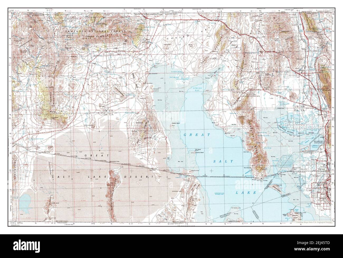 Brigham City Utah Map 1954 1250000 United States Of America By Timeless Maps Data Us 1254