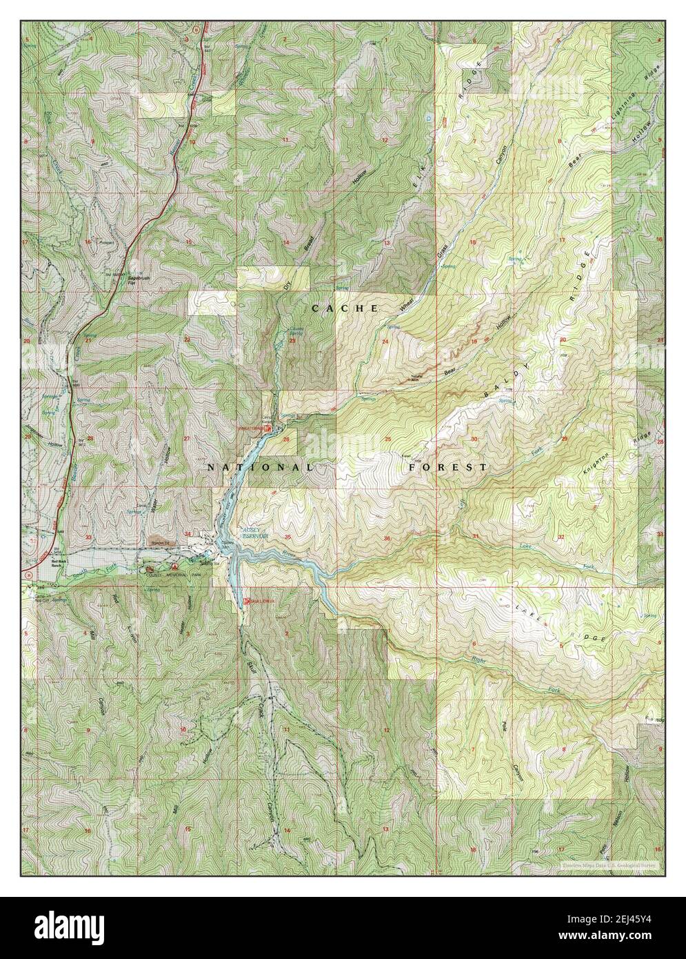 Causey Dam, Utah, map 1998, 124000, United States of America by