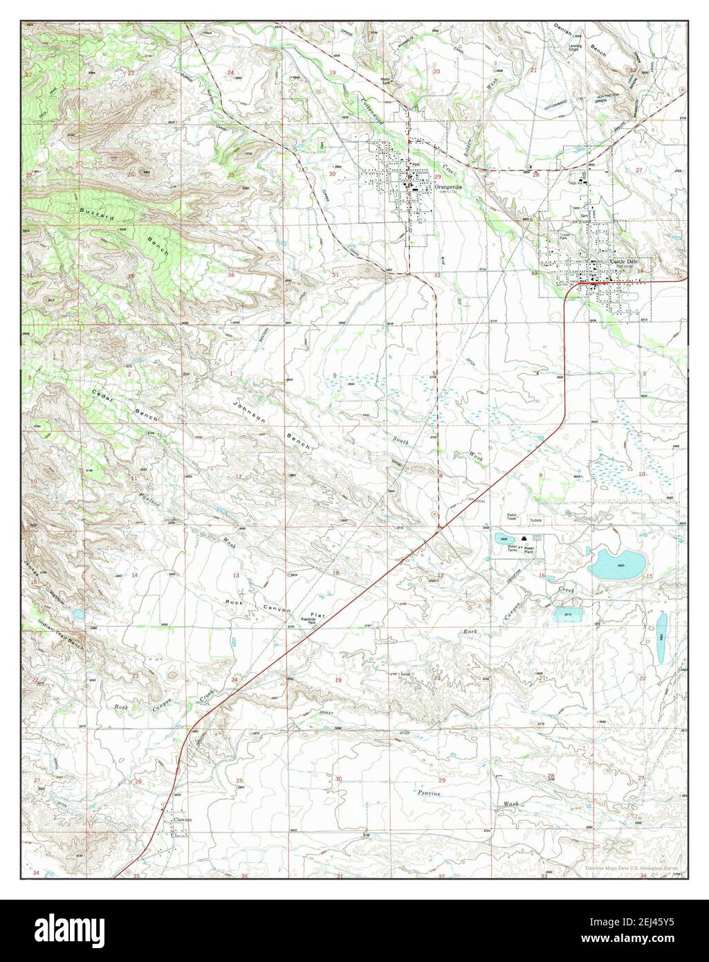 Castle Dale, Utah, map 1983, 124000, United States of America by